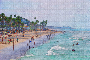 Carlsbad Beach California USA Jigsaw Puzzle Wooden 1000 Piece