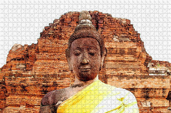 Thailand Wat Phra Mahathat Historical Park Ayutthaya Jigsaw Puzzle Wooden 1000 Piece