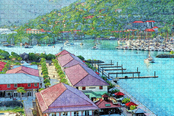 Road Town British Virgin Islands Jigsaw Puzzle Wooden 1000 Piece