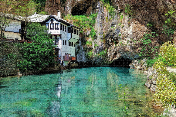 Bosnia Blagay Mostar Neretva Jigsaw Puzzle Wooden 1000 Piece