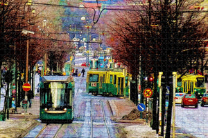 Finland Helsinki Tram System Helsinki Jigsaw Puzzle Wooden 1000 Piece