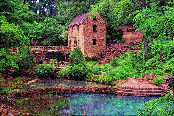 Old Mill North Little Rock Arkansas USA Jigsaw Puzzle Wooden 1000 Piece