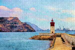 Spain Lighthouse Christmas Cartagena Murcia Jigsaw Puzzle Wooden 1000 Piece