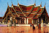 Thailand Wat Phra That Choeng Chum  Bangkok Jigsaw Puzzle Wooden 1000 Piece