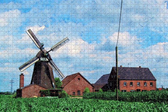 Germany Donsbruggen Windmill Jigsaw Puzzle Wooden 1000 Piece