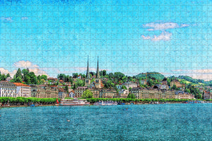 Switzerland Lake Lucerne Jigsaw Puzzle Wooden 1000 Piece