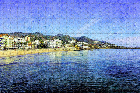 Spain Sitges Church Jigsaw Puzzle Wooden 1000 Piece