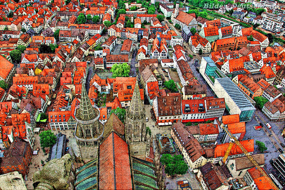 Germany Ulm Jigsaw Puzzle Wooden 1000 Piece