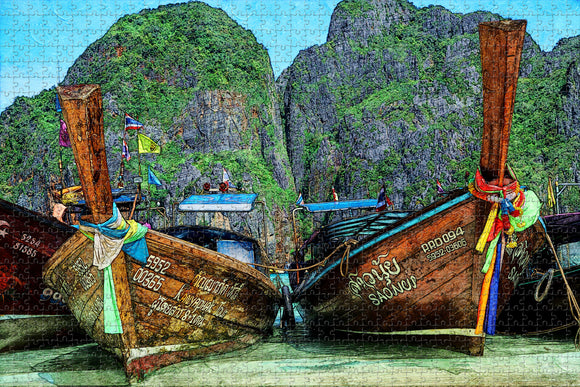 Thailand Maya Bay Phi Phi Islands Jigsaw Puzzle Wooden 1000 Piece