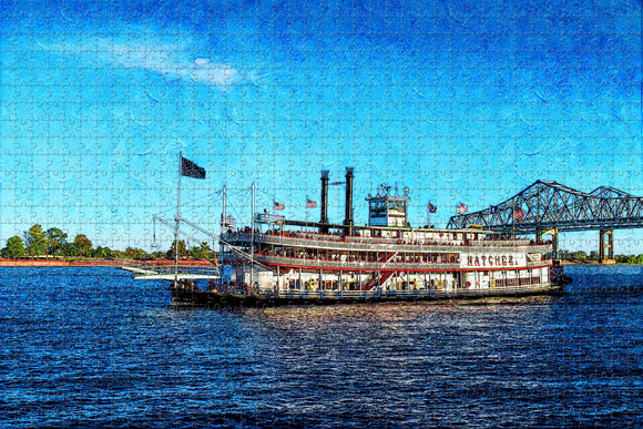 Mississippi River New Orleans USA Jigsaw Puzzle Wooden 1000 Piece