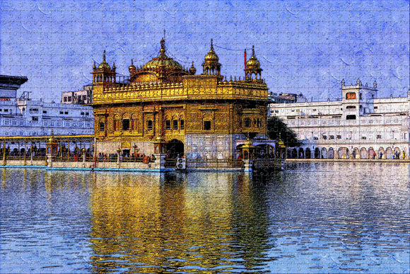 India Golden Temple Amritsar Jigsaw Puzzle Wooden 1000 Piece