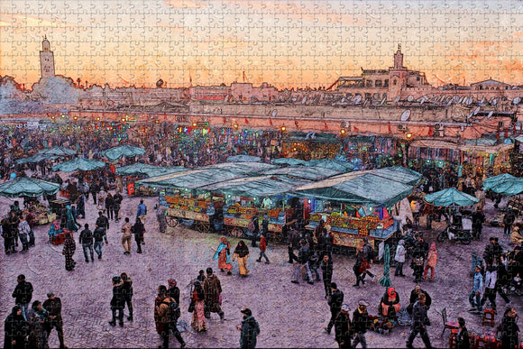 Morocco Marrakech Souk Jigsaw Puzzle Wooden 1000 Piece