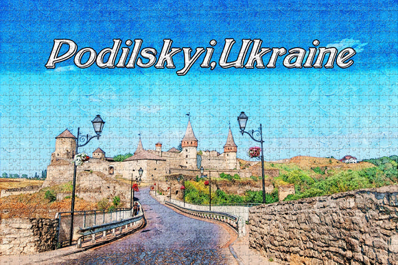 Ukraine Fortress Castle Kamianets-Podilskyi Jigsaw Puzzle Wooden 1000 Piece