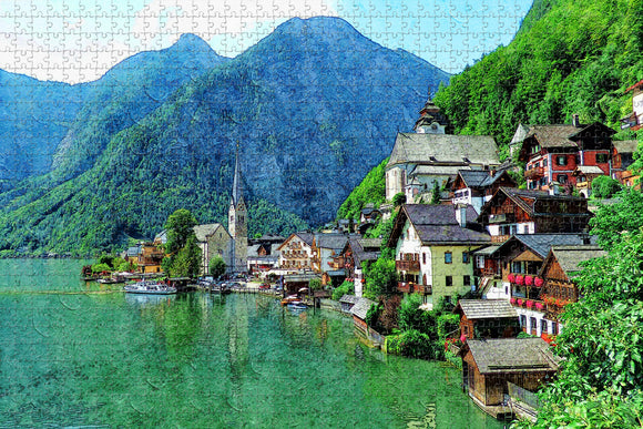 Austria Hallstatt Jigsaw Puzzle Wooden 1000 Piece