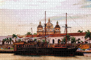 Colombia Walled City of Cartagena Jigsaw Puzzle Wooden 1000 Piece