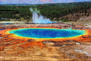 Yellowstone Grand Prismatic Spring Montana USA Jigsaw Puzzle Wooden 1000 Piece