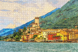 Italy Scaliger Castle Malcesine Jigsaw Puzzle Wooden 1000 Piece