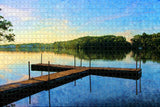 Dock On Beeds Lake Iowa USA Jigsaw Puzzle Wooden 1000 Piece