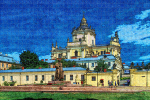 Ukraine Lviv Cathedral Jigsaw Puzzle Wooden 1000 Piece