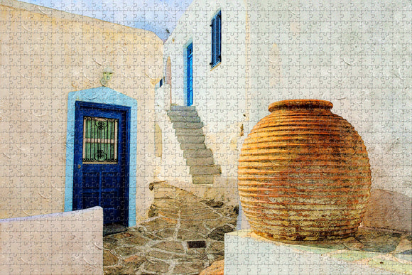 Greece Parikia Town Paros Jigsaw Puzzle Wooden 1000 Piece