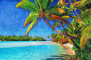 Cook Islands One Foot Island Jigsaw Puzzle Wooden 1000 Piece