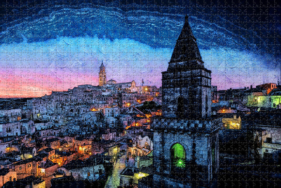 Italy Matera Cityscape Sassi Basilicata Jigsaw Puzzle Wooden 1000 Piece