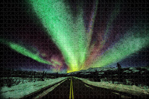 Aurora Alaska Road USA Jigsaw Puzzle Wooden 1000 Piece