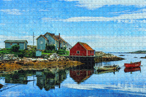 Canada Port Boat Houses Peggy's Cove Jigsaw Puzzle Wooden 1000 Piece