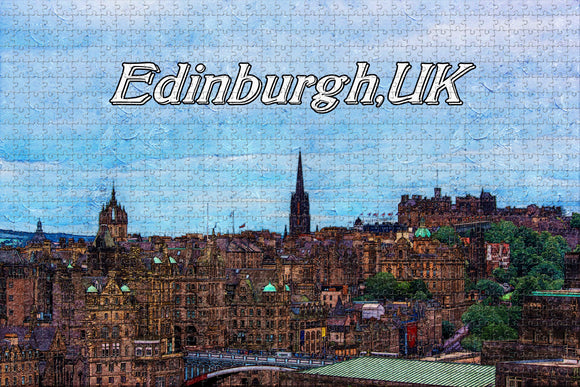 UK England Edinburgh Old Town Jigsaw Puzzle Wooden 1000 Piece