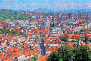 Old Town Ljubljana Slovenia Jigsaw Puzzle Wooden 1000 Piece