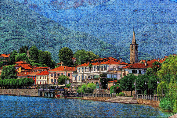 Italy Lake Mergozzo Jigsaw Puzzle Wooden 1000 Piece