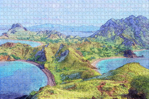 Indonesia Mount Kelimutu Flores Jigsaw Puzzle Wooden 1000 Piece