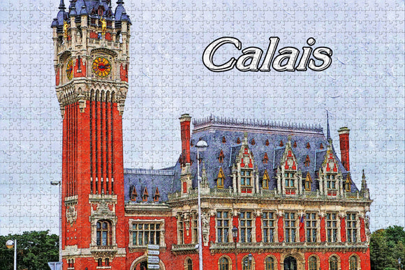 France Town Hall Calais Jigsaw Puzzle Wooden 1000 Piece