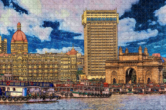 India Mumbai Gateway Jigsaw Puzzle Wooden 1000 Piece