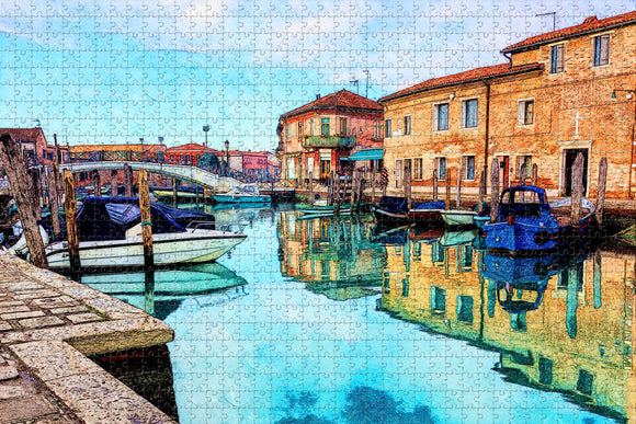 Italy Murano Venice Jigsaw Puzzle Wooden 1000 Piece