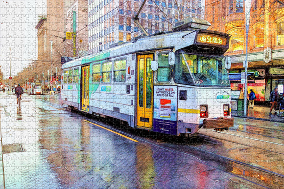 Australia Tram Melbourne Jigsaw Puzzle Wooden 1000 Piece