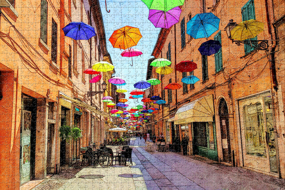 Ferrara Umbrella Italy Jigsaw Puzzle Wooden 1000 Piece