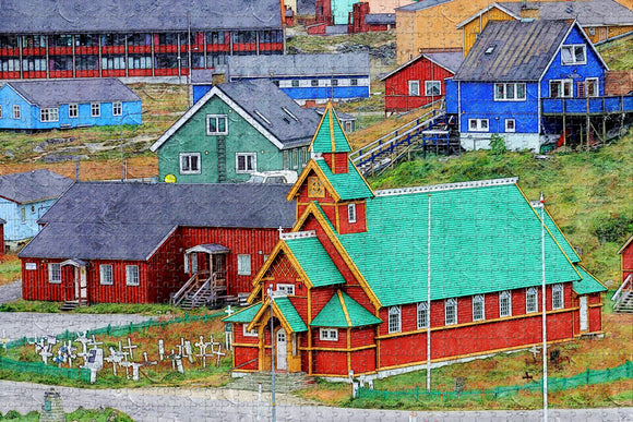 Greenland Denmark Church Paamiut Jigsaw Puzzle Wooden 1000 Piece