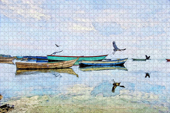 Uganda Lake Albert Jigsaw Puzzle Wooden 1000 Piece