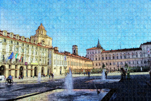 Italy San Carlo Square Turin Jigsaw Puzzle Wooden 1000 Piece