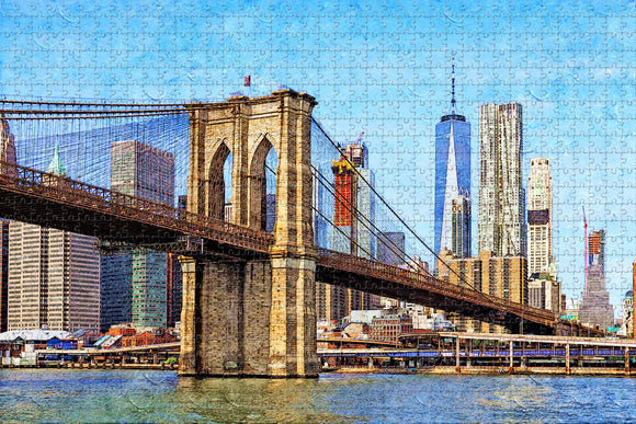 Brooklyn Bridge Manhattan New York USA Jigsaw Puzzle Wooden 1000 Piece