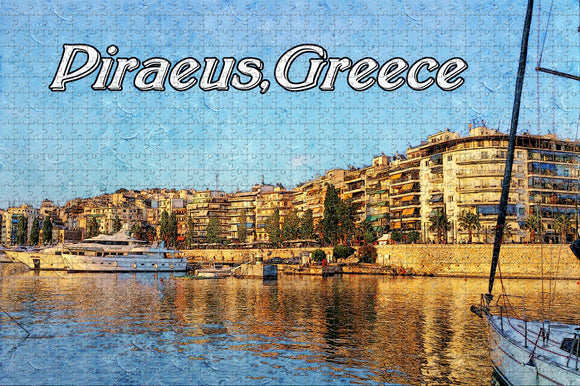 Greece Port of Piraeus Jigsaw Puzzle Wooden 1000 Piece