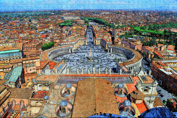 Italy Rome Vatican San Pietro Jigsaw Puzzle Wooden 1000 Piece