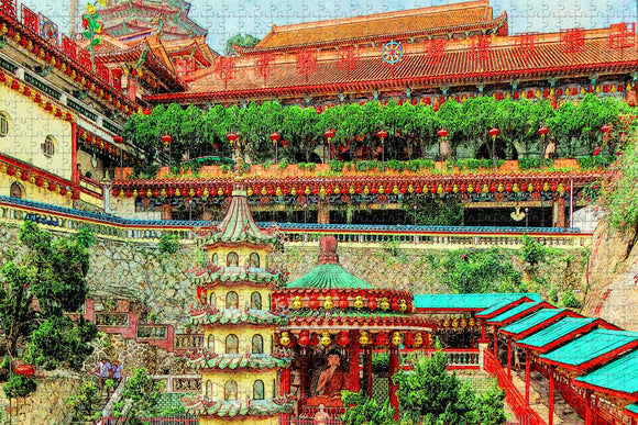 Malaysia Kek Lok Si Temple Penang Jigsaw Puzzle Wooden 1000 Piece