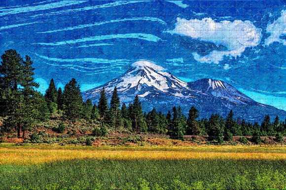 Mount Shasta California Volcano USA Jigsaw Puzzle Wooden 1000 Piece