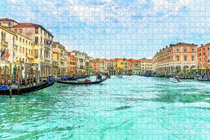 Italy Canal Grande Venice Jigsaw Puzzle Wooden 1000 Piece