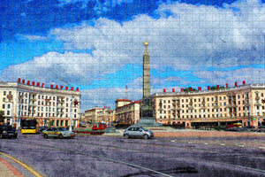 Minsk Victory Square Belarus Jigsaw Puzzle Wooden 1000 Piece