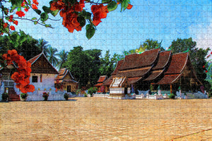 Golden City Temple Luang Prabang Laos Jigsaw Puzzle Wooden 1000 Piece