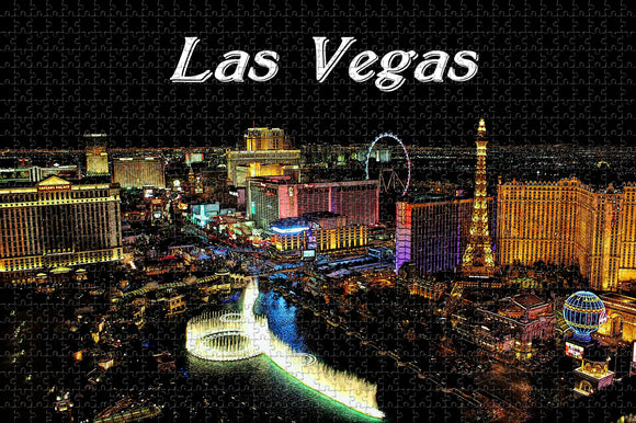 Las Vegas USA Jigsaw Puzzle Wooden 1000 Piece