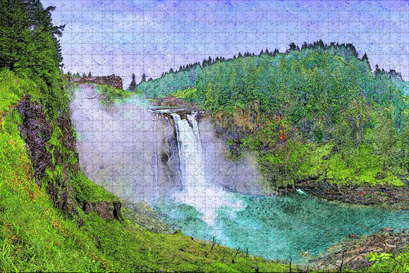 Snoqualmie Falls Seattle Washington USA Jigsaw Puzzle Wooden 1000 Piece